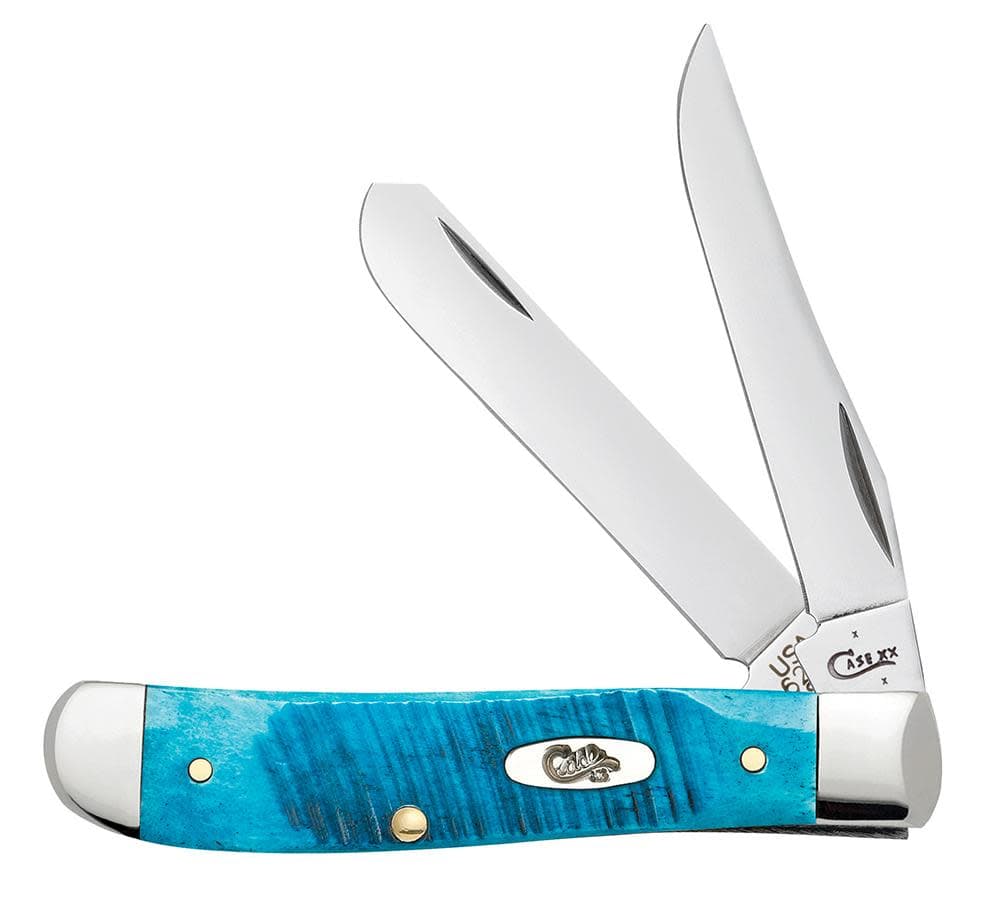 Case xx Sawcut Jig Caribbean Blue Bone Mini Trapper