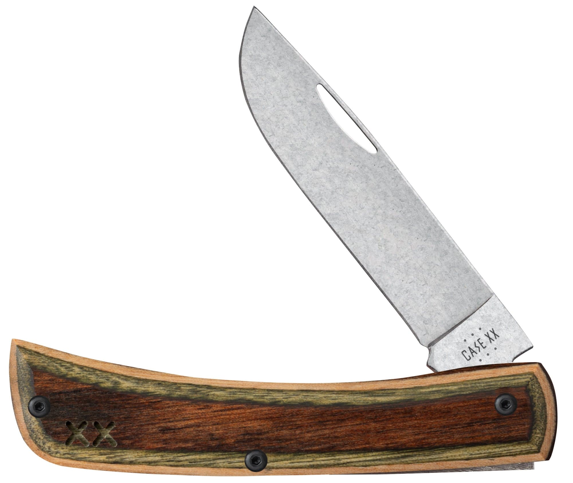 Case xx Crossroads Smooth DymaLux Wood Camo Sod Buster Jr